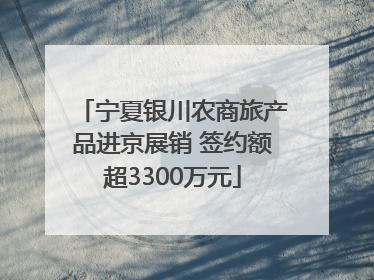 宁夏银川农商旅产品进京展销 签约额超3300万元