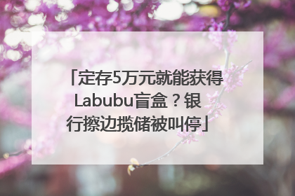 定存5万元就能获得Labubu盲盒？银行擦边揽储被叫停
