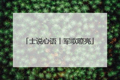 士说心语丨军歌嘹亮