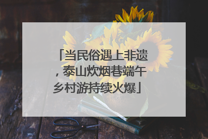 当民俗遇上非遗，泰山炊烟巷端午乡村游持续火爆