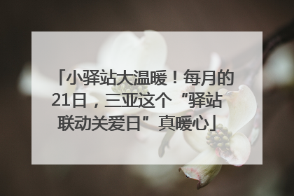 小驿站大温暖！每月的21日，三亚这个“驿站联动关爱日”真暖心