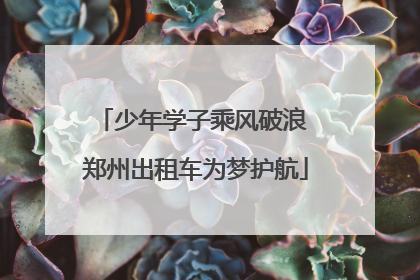 少年学子乘风破浪 郑州出租车为梦护航