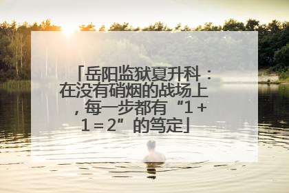岳阳监狱夏升科：在没有硝烟的战场上，每一步都有“1＋1＝2”的笃定
