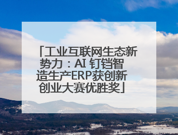 工业互联网生态新势力：AI 钉铛智造生产ERP获创新创业大赛优胜奖
