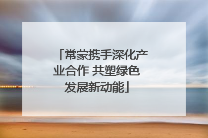 常蒙携手深化产业合作 共塑绿色发展新动能