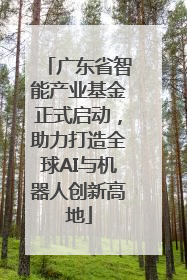 广东省智能产业基金正式启动，助力打造全球AI与机器人创新高地