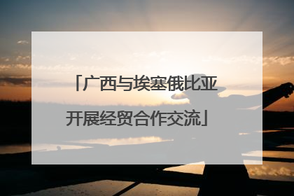 广西与埃塞俄比亚开展经贸合作交流