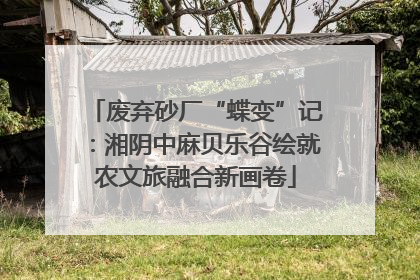 废弃砂厂“蝶变”记：湘阴中麻贝乐谷绘就农文旅融合新画卷