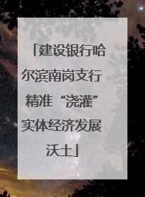 建设银行哈尔滨南岗支行精准“浇灌”实体经济发展沃土