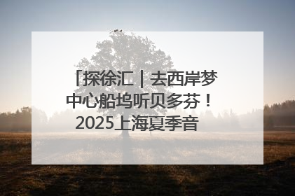 探徐汇｜去西岸梦中心船坞听贝多芬！2025上海夏季音乐节公布节目阵容