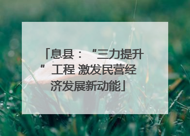 息县：“三力提升”工程 激发民营经济发展新动能