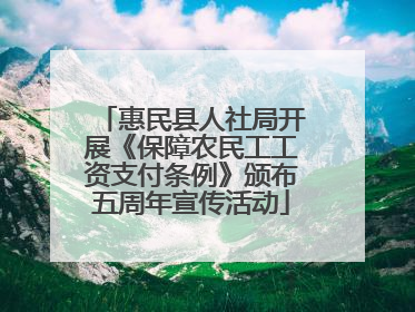 惠民县人社局开展《保障农民工工资支付条例》颁布五周年宣传活动