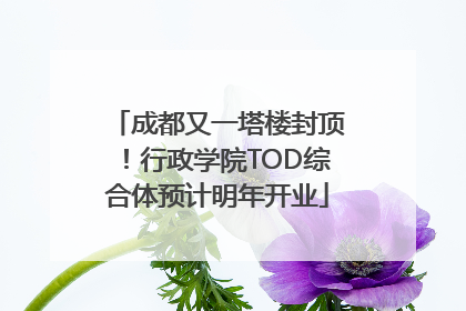 成都又一塔楼封顶！行政学院TOD综合体预计明年开业