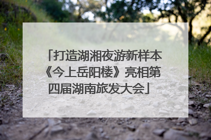 打造湖湘夜游新样本《今上岳阳楼》亮相第四届湖南旅发大会
