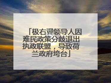 极右翼领导人因难民政策分歧退出执政联盟，导致荷兰政府垮台