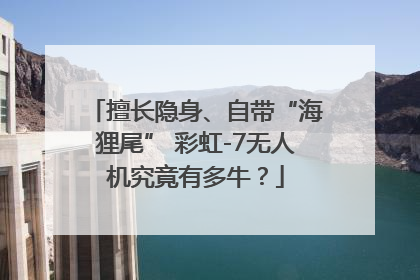 擅长隐身、自带“海狸尾” 彩虹-7无人机究竟有多牛？