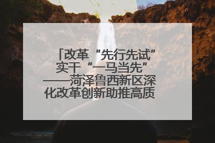 改革“先行先试” 实干“一马当先”——菏泽鲁西新区深化改革创新助推高质量发展纪实