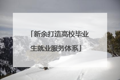 新余打造高校毕业生就业服务体系