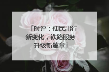 时评：便民出行新变化，铁路服务升级新篇章