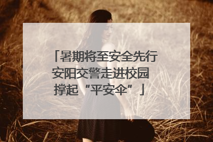 暑期将至安全先行 安阳交警走进校园撑起“平安伞”