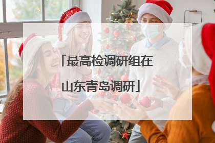 最高检调研组在山东青岛调研