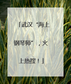 武汉“海上钢琴师”，火上热搜！