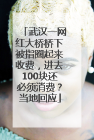 武汉一网红大桥桥下被指圈起来收费，进去100块还必须消费？当地回应