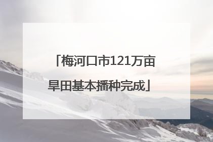 梅河口市121万亩旱田基本播种完成