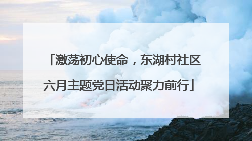 激荡初心使命，东湖村社区六月主题党日活动聚力前行