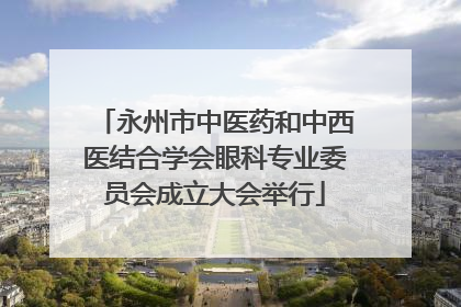 永州市中医药和中西医结合学会眼科专业委员会成立大会举行