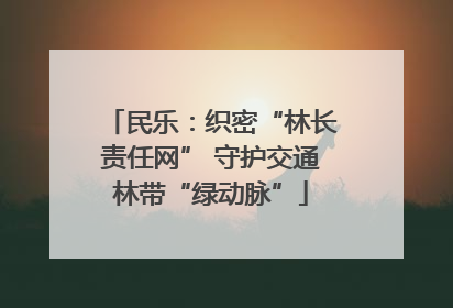 民乐：织密“林长责任网” 守护交通林带“绿动脉”