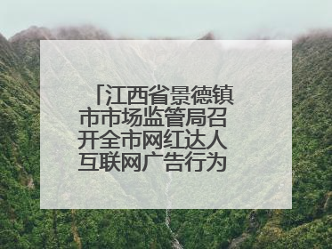 江西省景德镇市市场监管局召开全市网红达人互联网广告行为合规提醒会