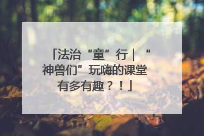 法治“童”行｜“神兽们”玩嗨的课堂有多有趣？！