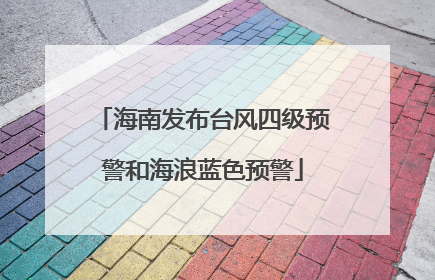 海南发布台风四级预警和海浪蓝色预警