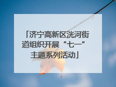 济宁高新区洸河街道组织开展“七一” 主题系列活动