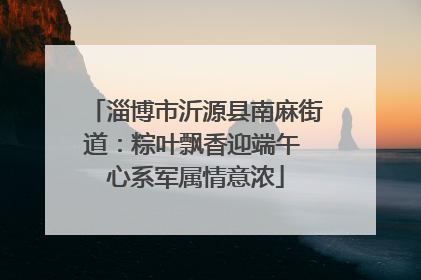 淄博市沂源县南麻街道：粽叶飘香迎端午 心系军属情意浓