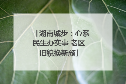 湖南城步：心系民生办实事 老区旧貌换新颜