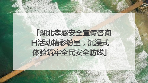 湖北孝感安全宣传咨询日活动精彩纷呈，沉浸式体验筑牢全民安全防线