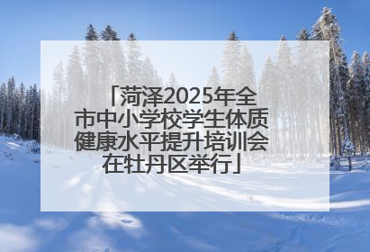 菏泽2025年全市中小学校学生体质健康水平提升培训会在牡丹区举行