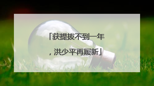 获提拔不到一年，洪少平再履新