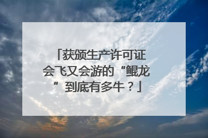 获颁生产许可证 会飞又会游的“鲲龙”到底有多牛？