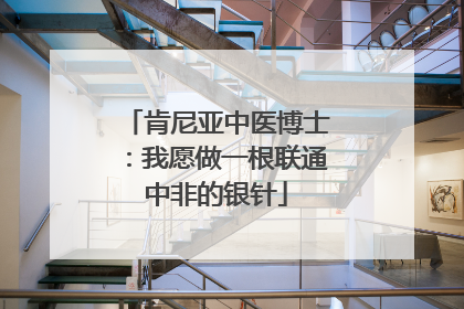 肯尼亚中医博士：我愿做一根联通中非的银针