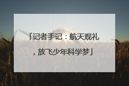 记者手记：航天观礼，放飞少年科学梦