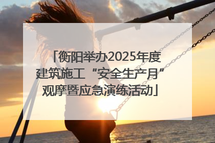 衡阳举办2025年度建筑施工“安全生产月”观摩暨应急演练活动