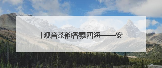 观音茶韵香飘四海——安溪铁观音的产业复兴之路