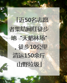 近50名志愿者集结网红徒步地“天鹅林场”，徒步10公里清运150余斤山野垃圾