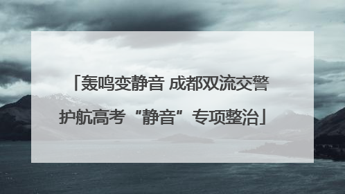 轰鸣变静音 成都双流交警护航高考“静音”专项整治