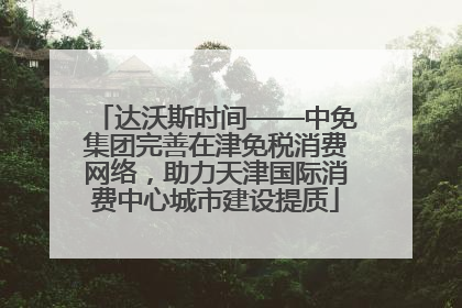 达沃斯时间——中免集团完善在津免税消费网络，助力天津国际消费中心城市建设提质