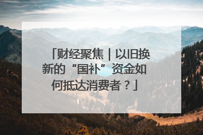 财经聚焦｜以旧换新的“国补”资金如何抵达消费者？
