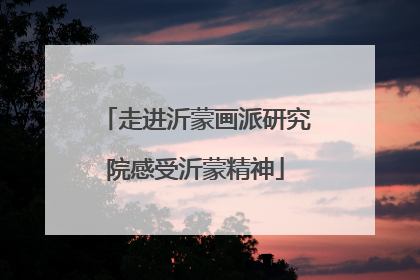 走进沂蒙画派研究院感受沂蒙精神